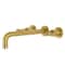 Kingston Brass Roman Tub Faucet, Brushed Brass, Wall Mount KS8027ML - alternate 1